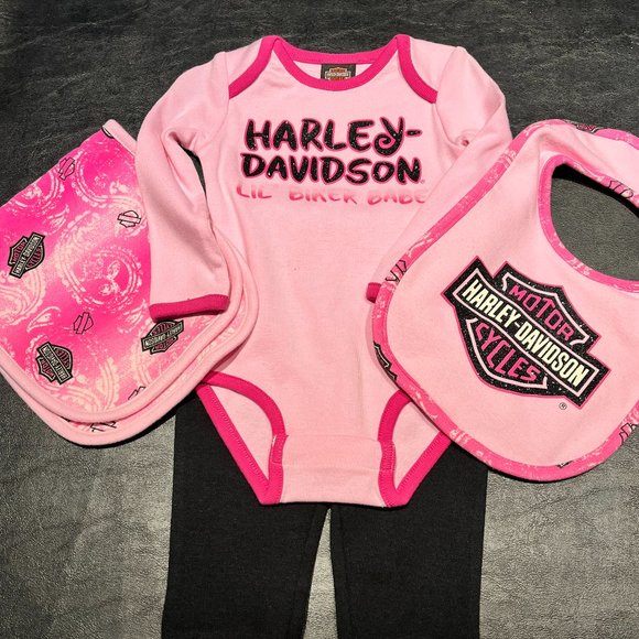 Harley davidson baby girl onesie 2025